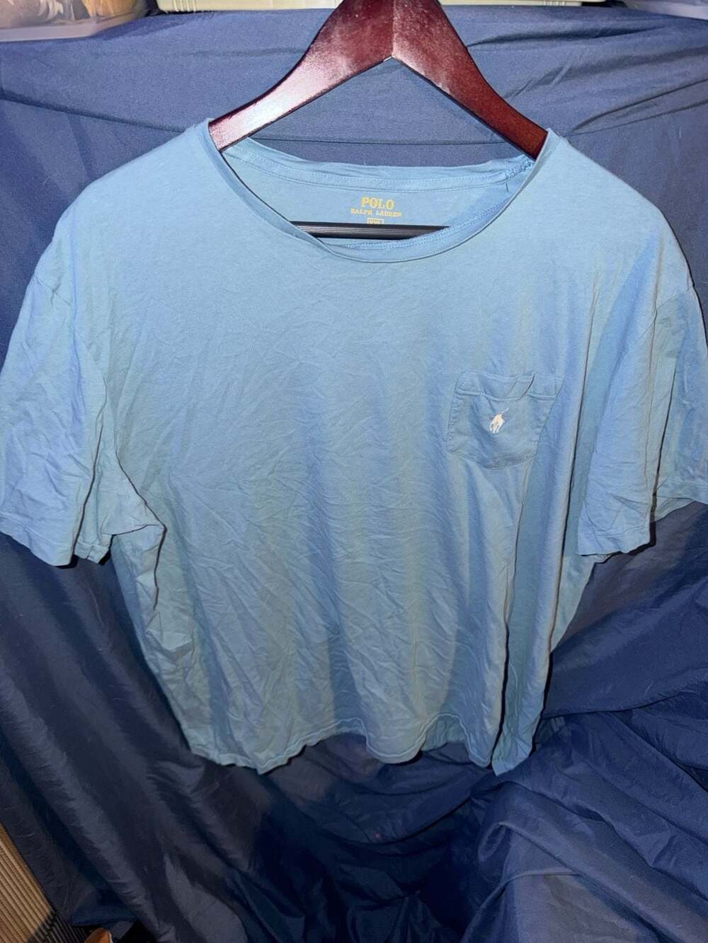 Polo Ralph Lauren Light Blue Pocket T-Shirt Size XXL A15